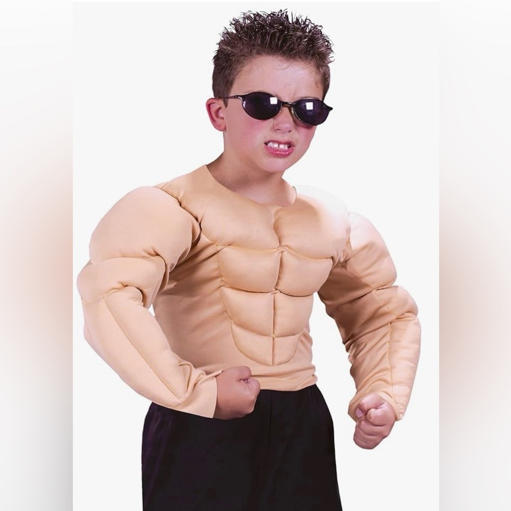 Kids Muscle Shirt Costume Child L/XL